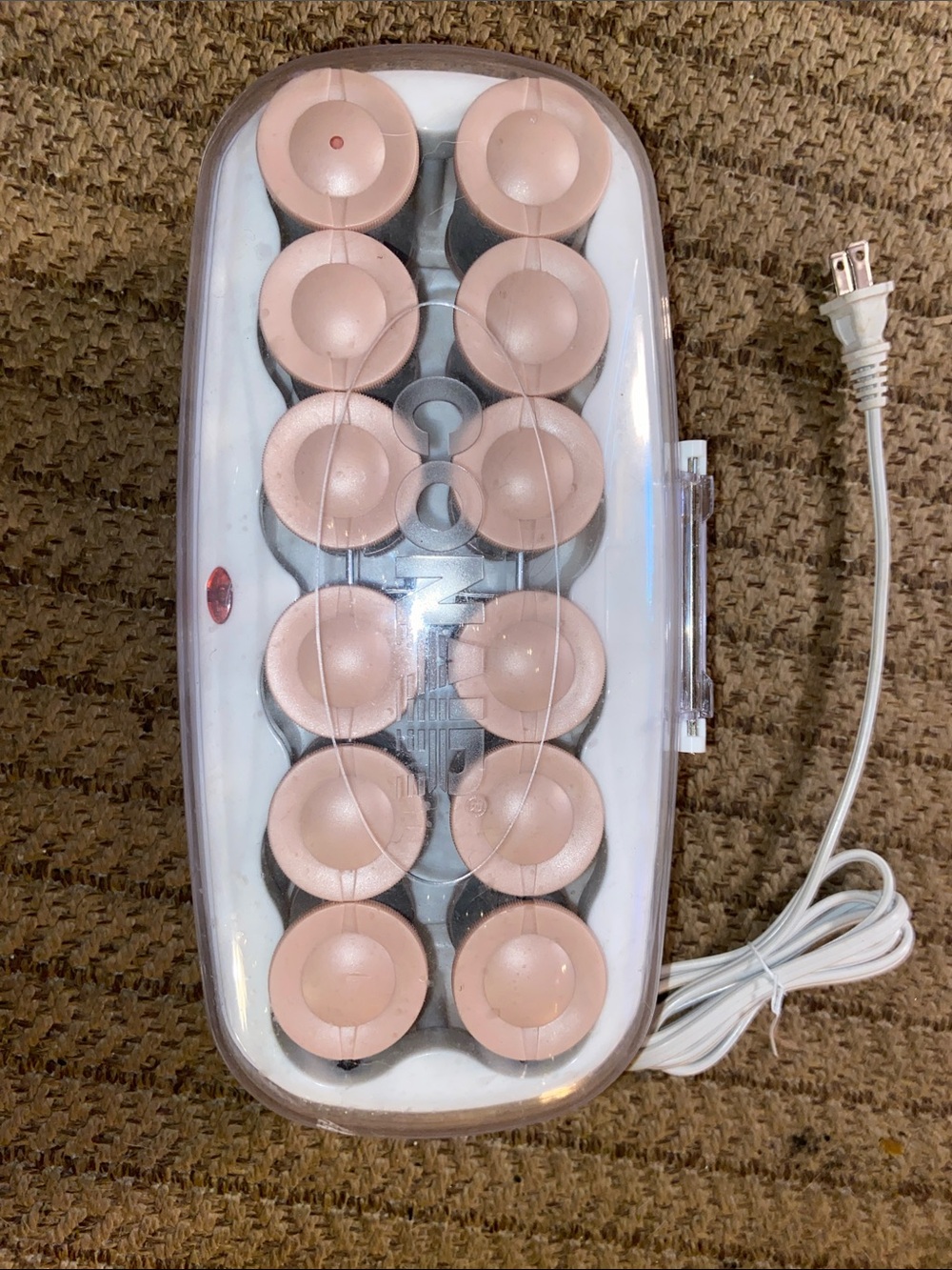 Conair Pink Electric Heated Hair Roller Set with Clear Case